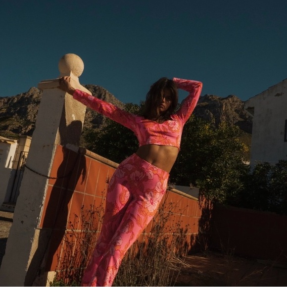 Zara Jacquard Orange & Pink Set - Picture 3 of 6